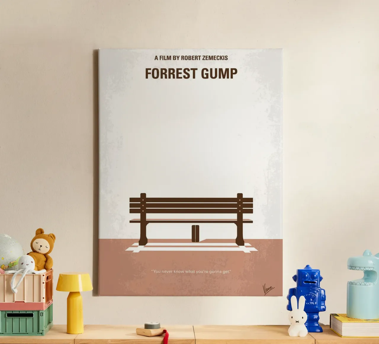 Forrest Gump von Chungkong Leinwand mit Schattenfugenrahmen von jammie