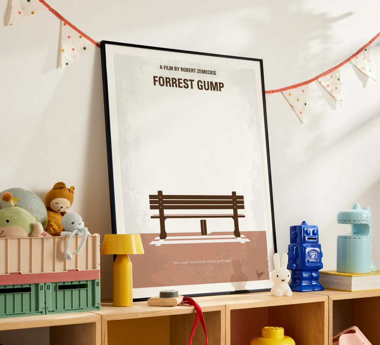 Forrest Gump di Chungkong poster con telaio in plastica da jammie