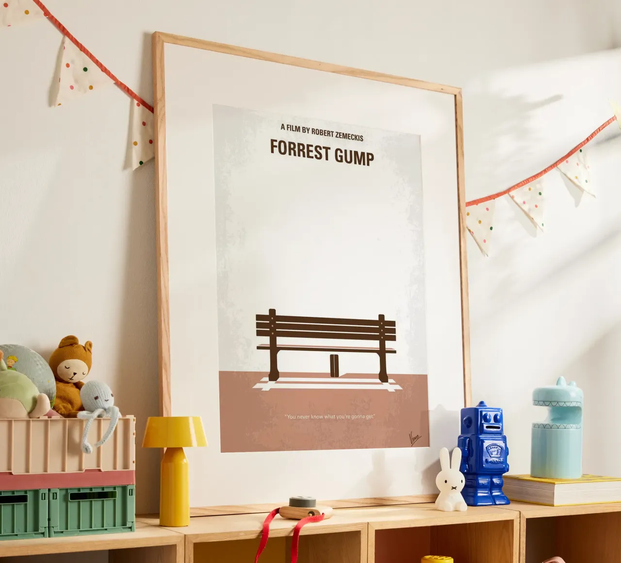 Forrest Gump di Chungkong poster con telaio in plastica da jammie