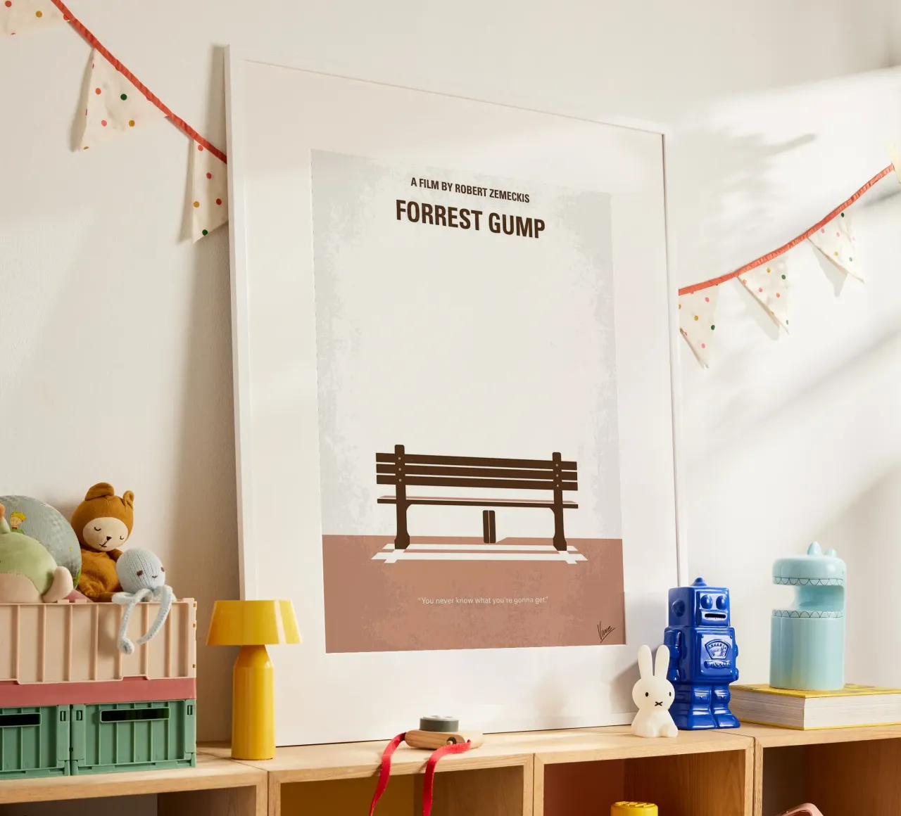 Forrest Gump di Chungkong poster con telaio in plastica da jammie