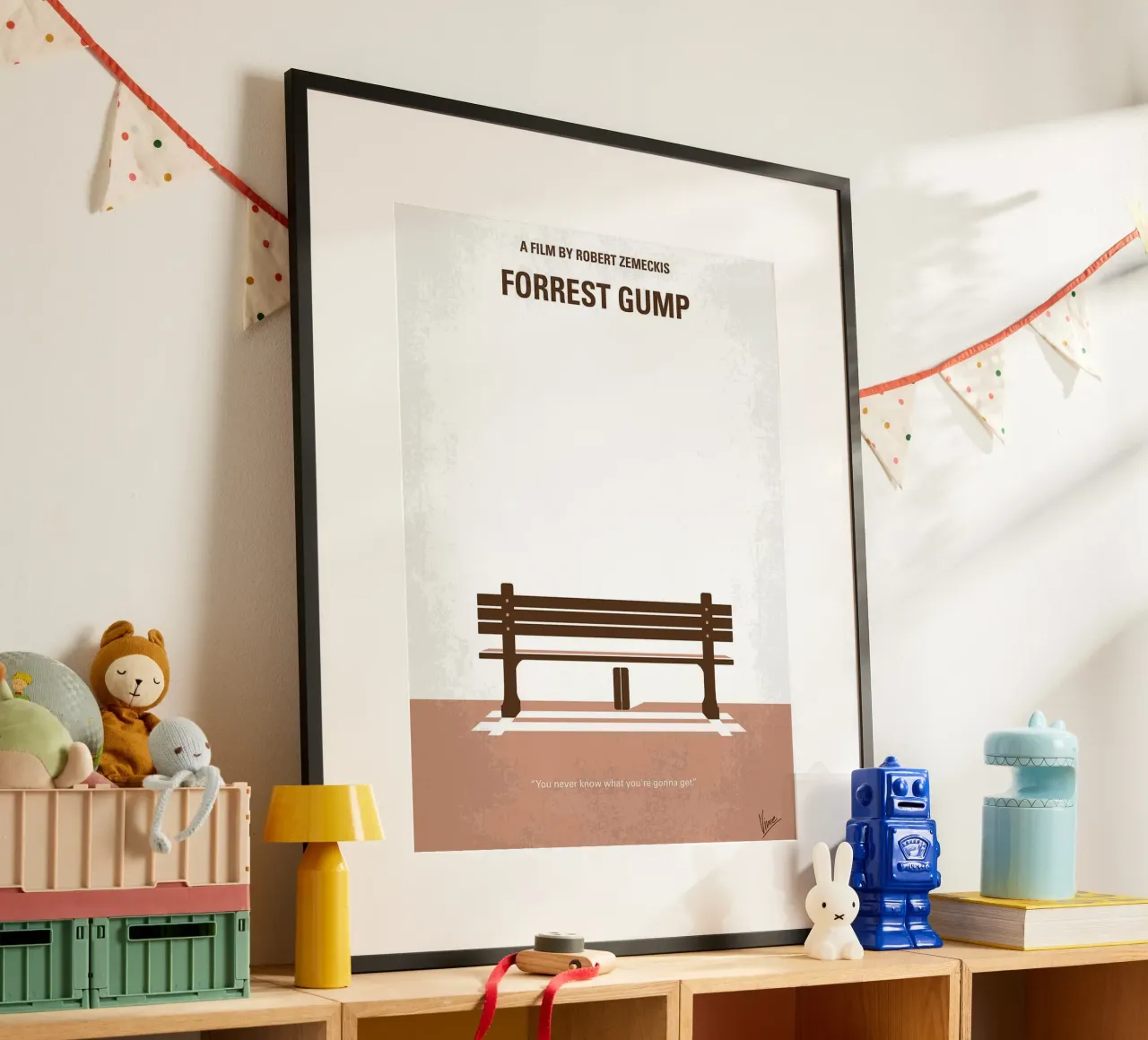 Forrest Gump di Chungkong poster con telaio in plastica da jammie