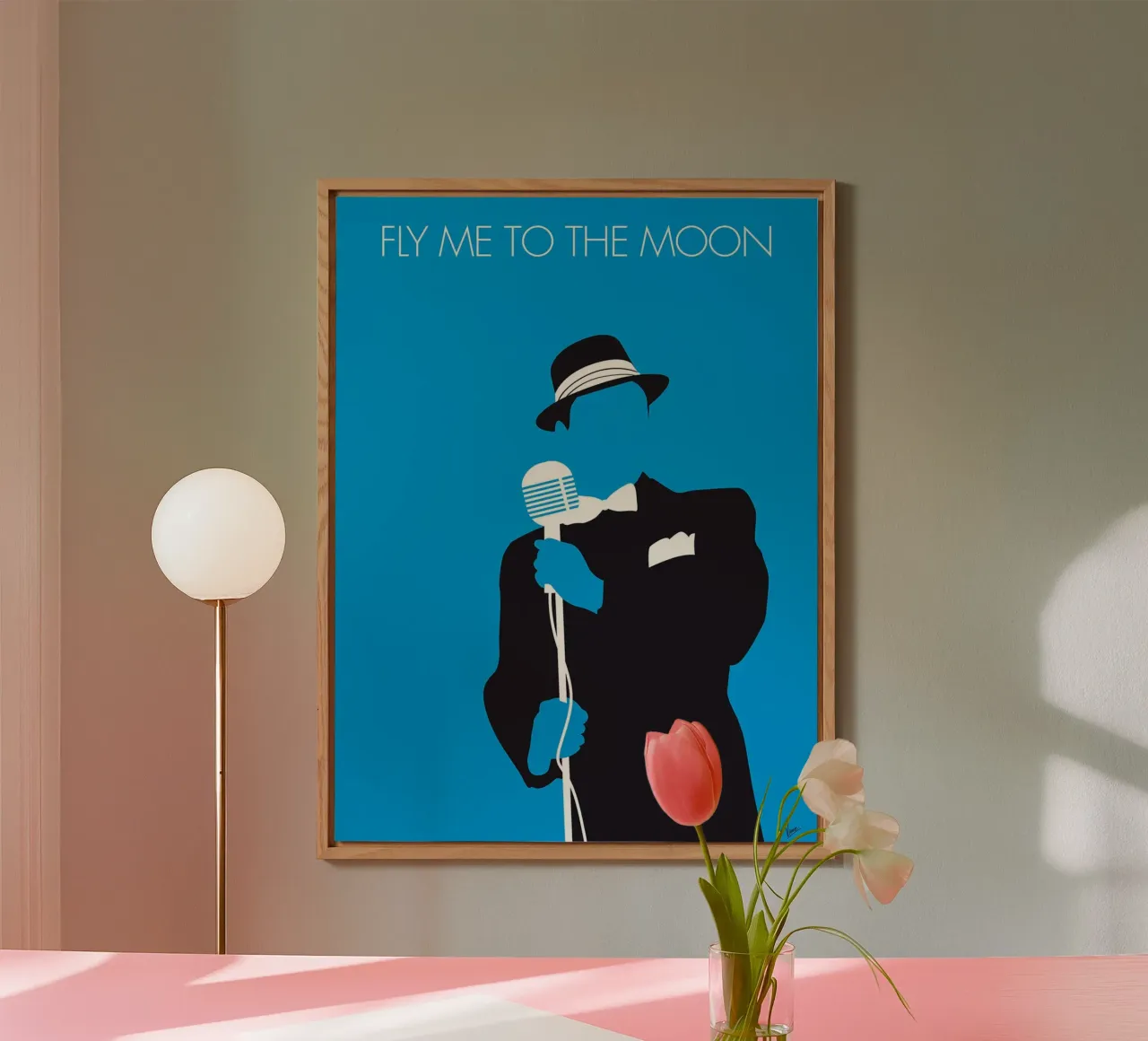 Frank Sinatra - Fly me to the moon di Chungkong alluminio dibond da jammie