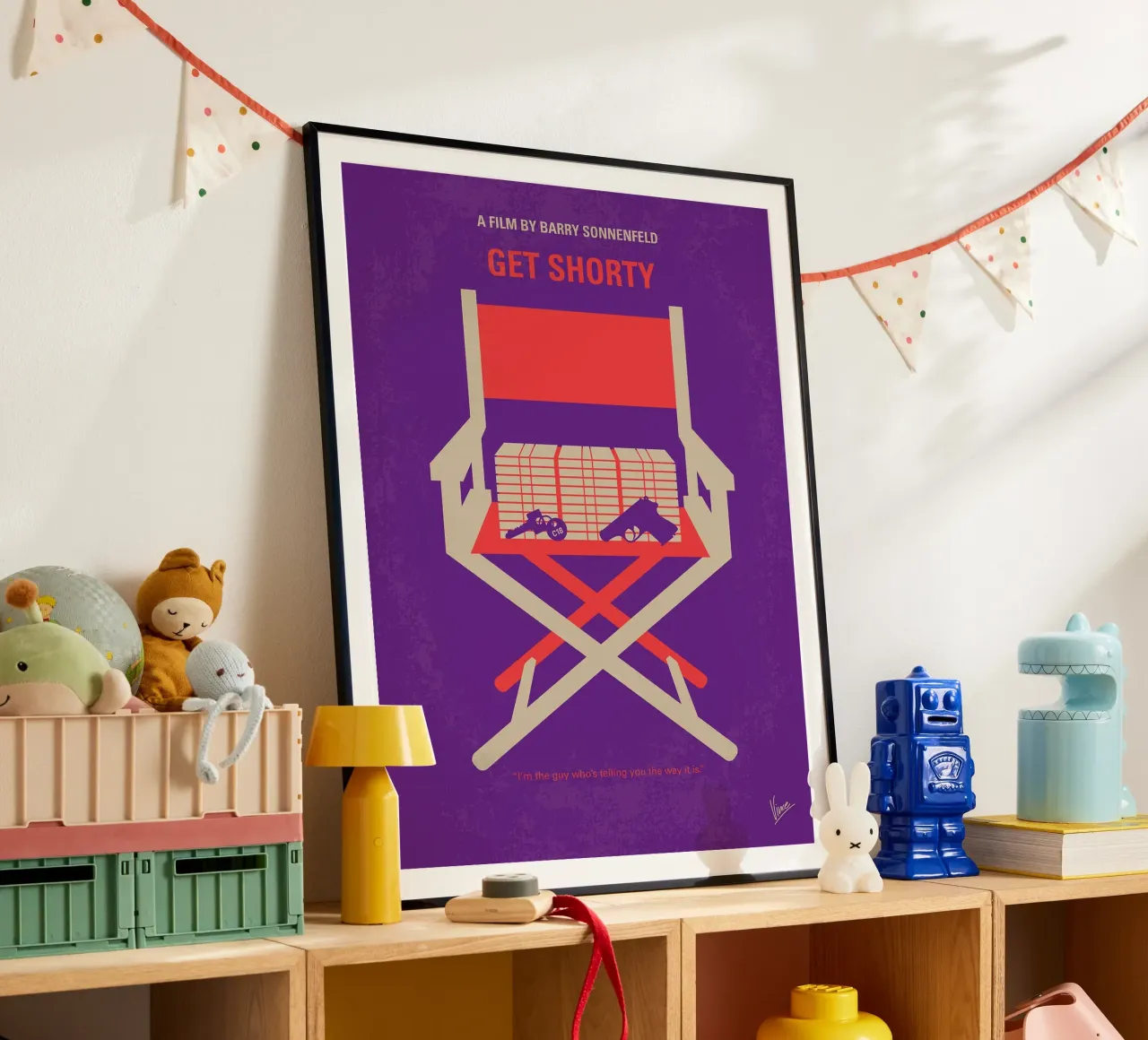 Get Shorty di Chungkong poster con telaio in legno da jammie
