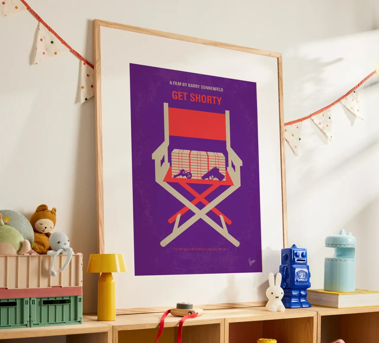 Get Shorty di Chungkong poster con telaio in legno da jammie