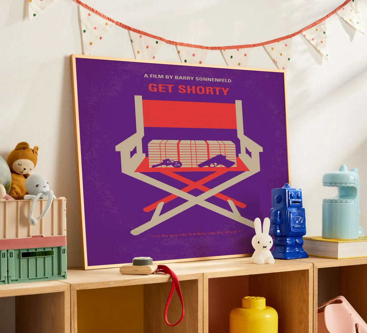 Get Shorty di Chungkong poster con telaio in legno da jammie