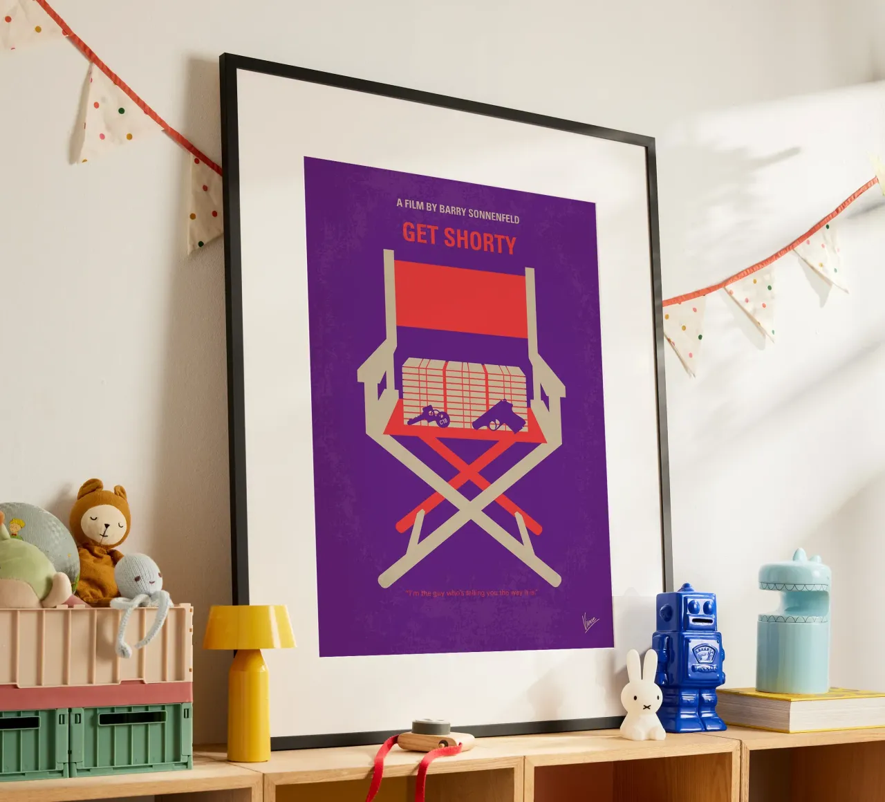 Get Shorty di Chungkong poster con telaio in legno da jammie