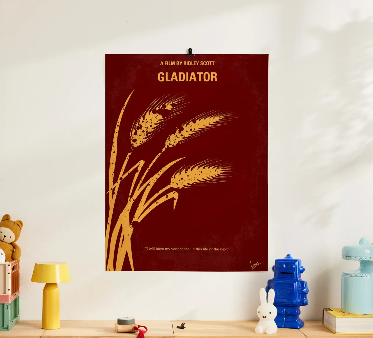 Gladiatore di Chungkong poster con telaio in plastica da jammie