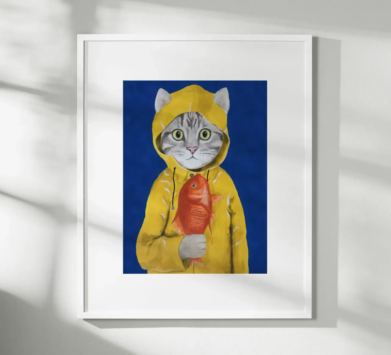 Coco de Paris - Gatto con pesce poster con telaio in plastica da Panait Ivascu