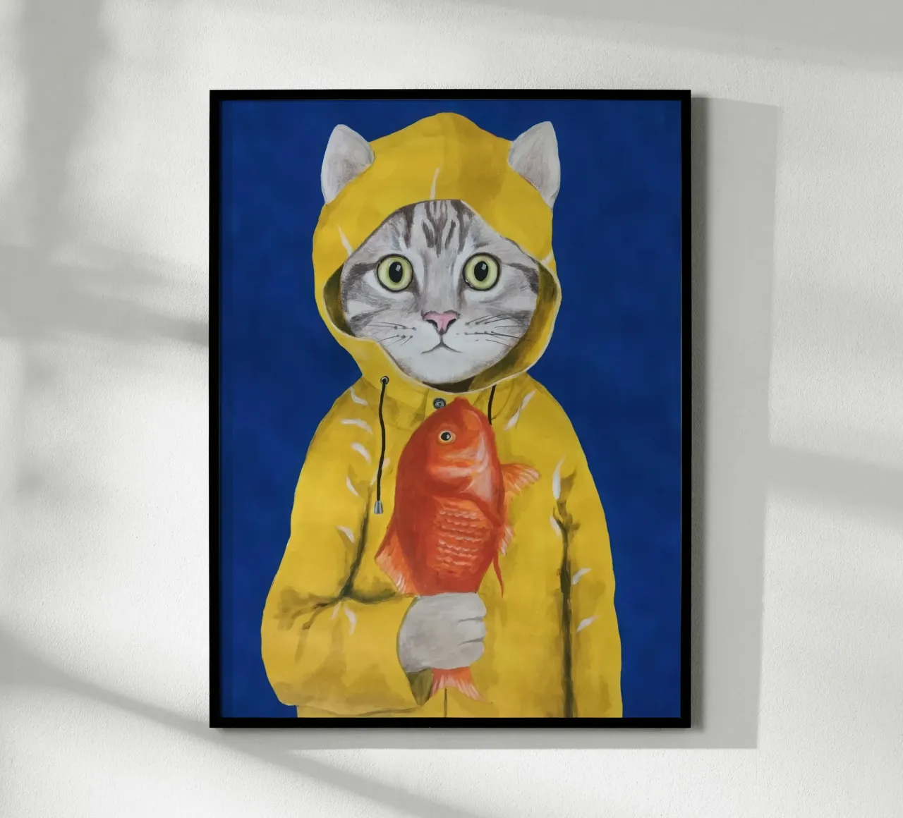 Coco de Paris - Gatto con pesce poster con telaio in plastica da Panait Ivascu