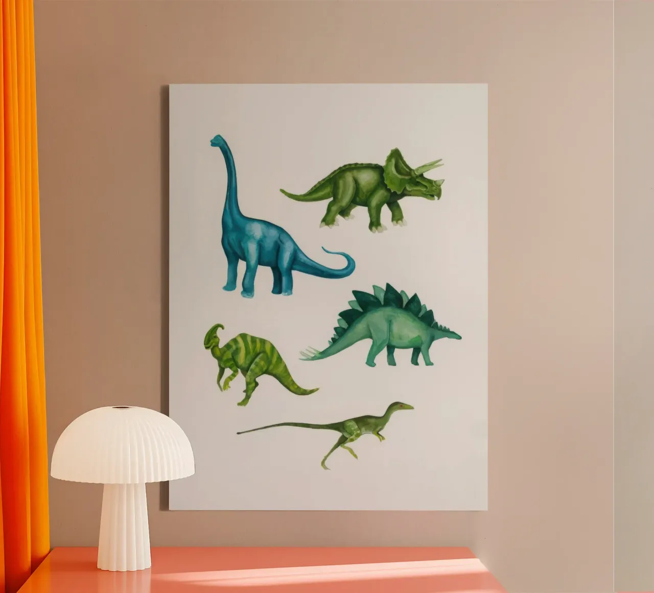 Dinosauri tela con Cornice a cassetta da Panait Ivascu