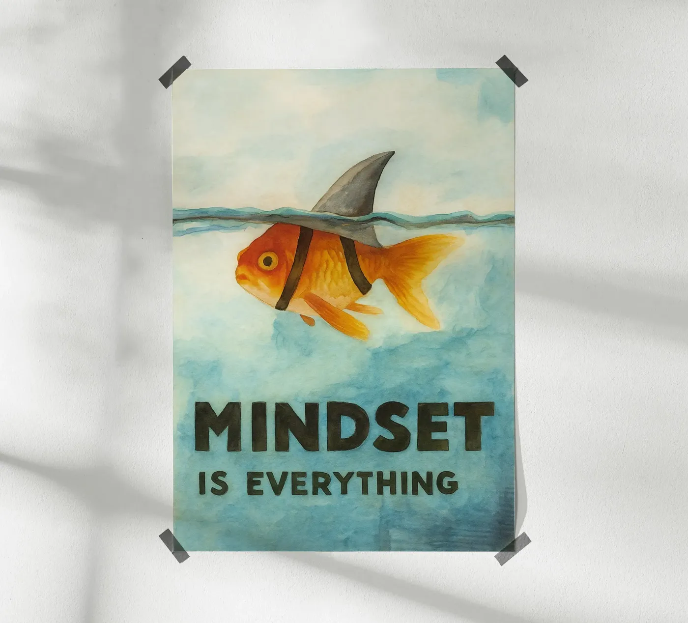 mindset is everything fish poster by cepeducks