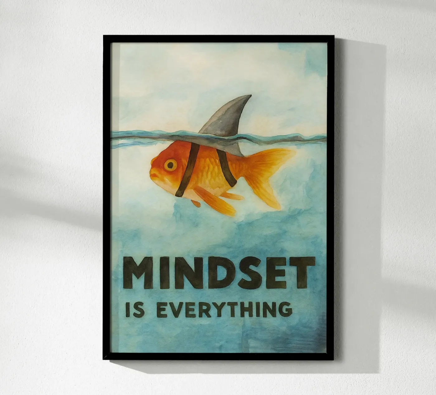mindset is everything fish poster by cepeducks