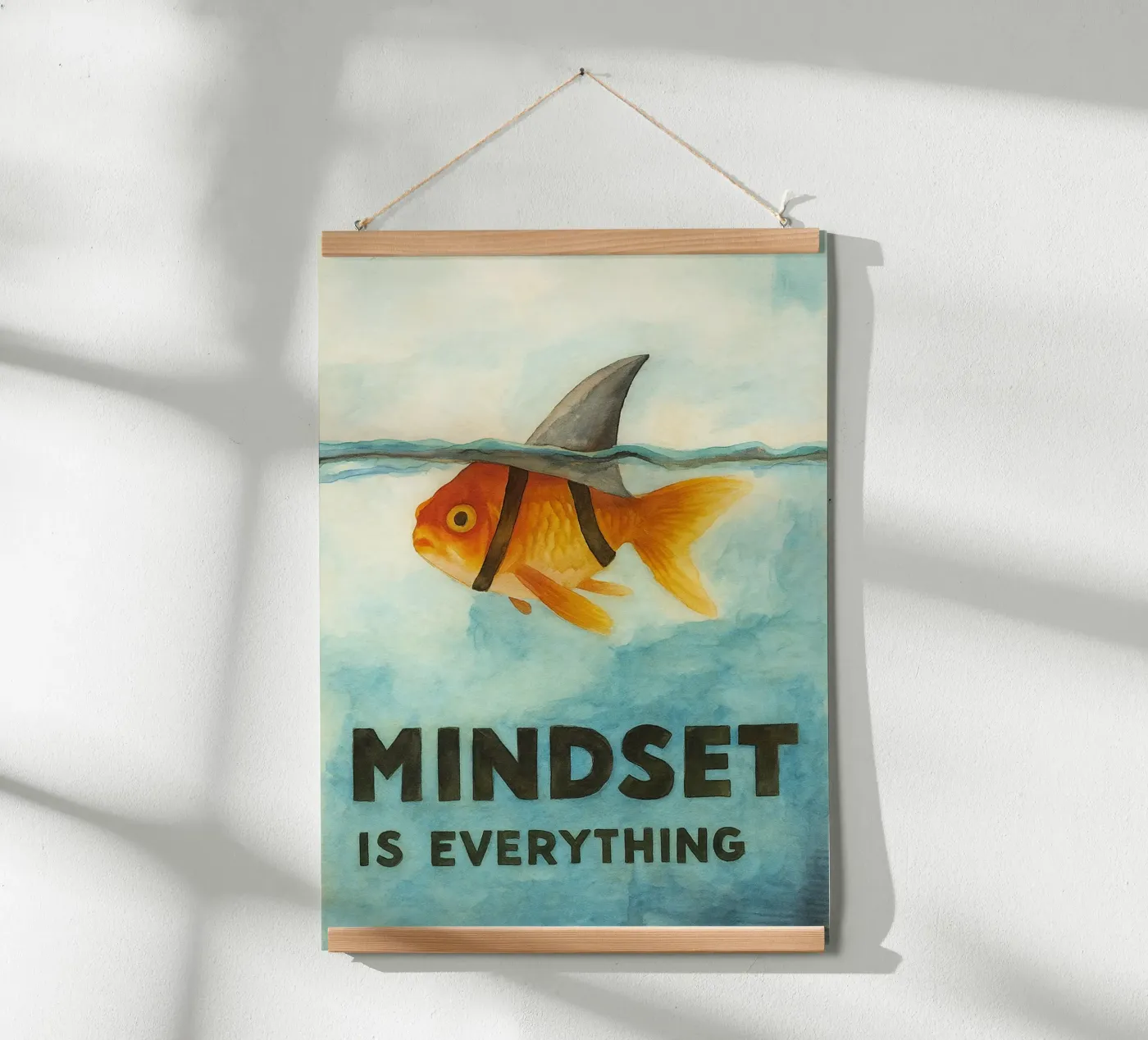 mindset is everything fish poster by cepeducks
