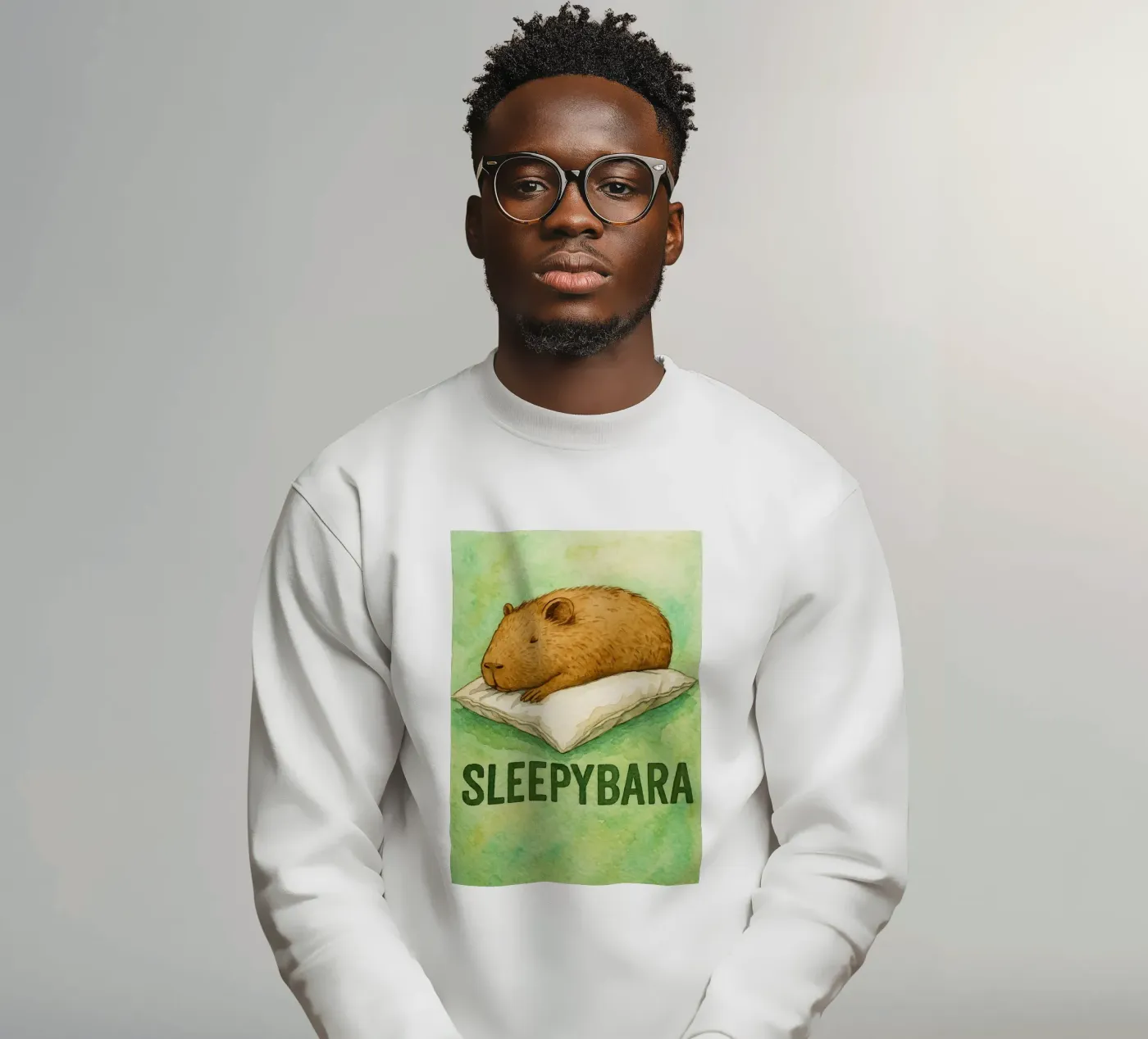 disegno di sleepybara felpa da cepeducks