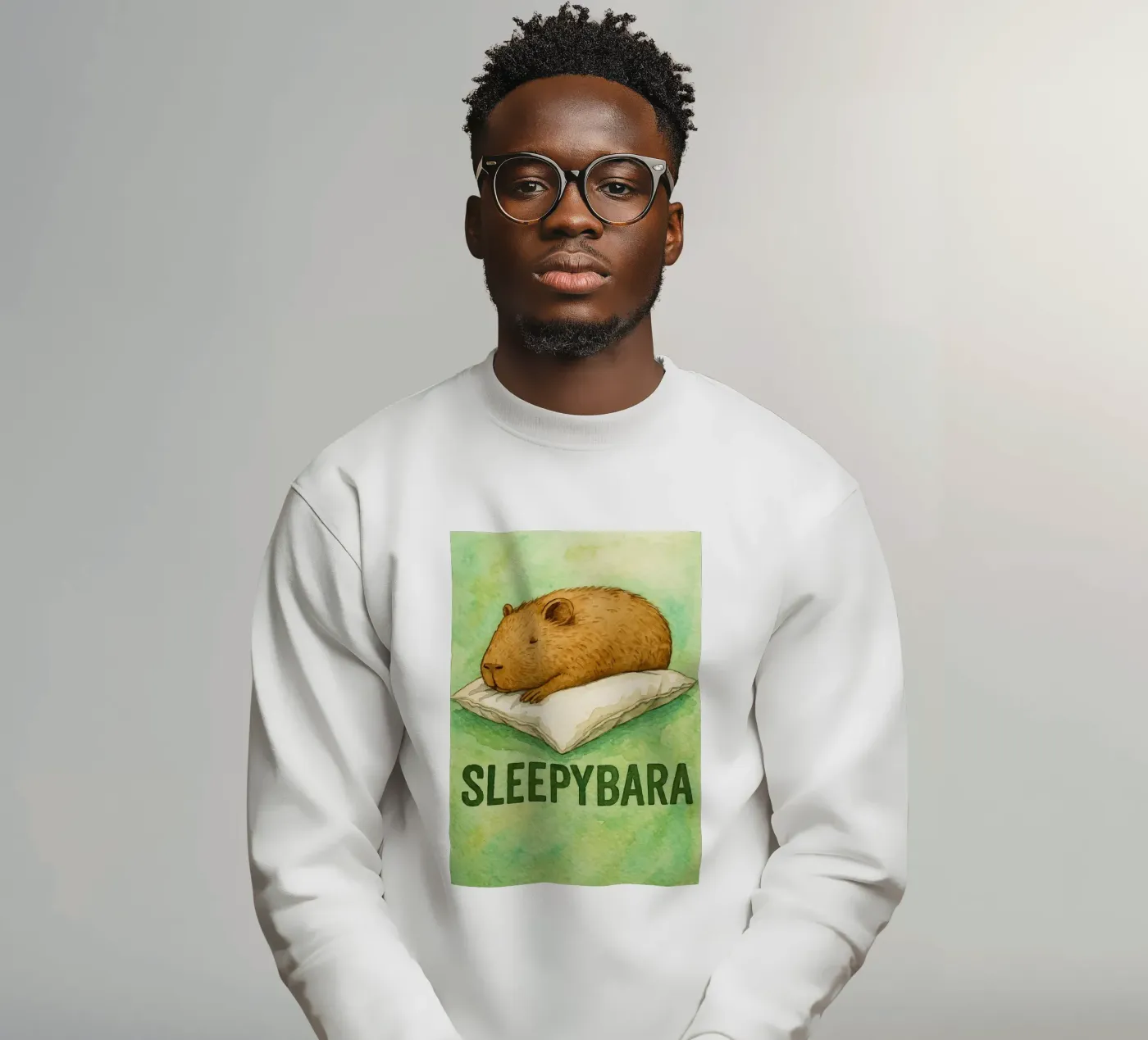 sleepybara drawing sweatshirt by cepeducks