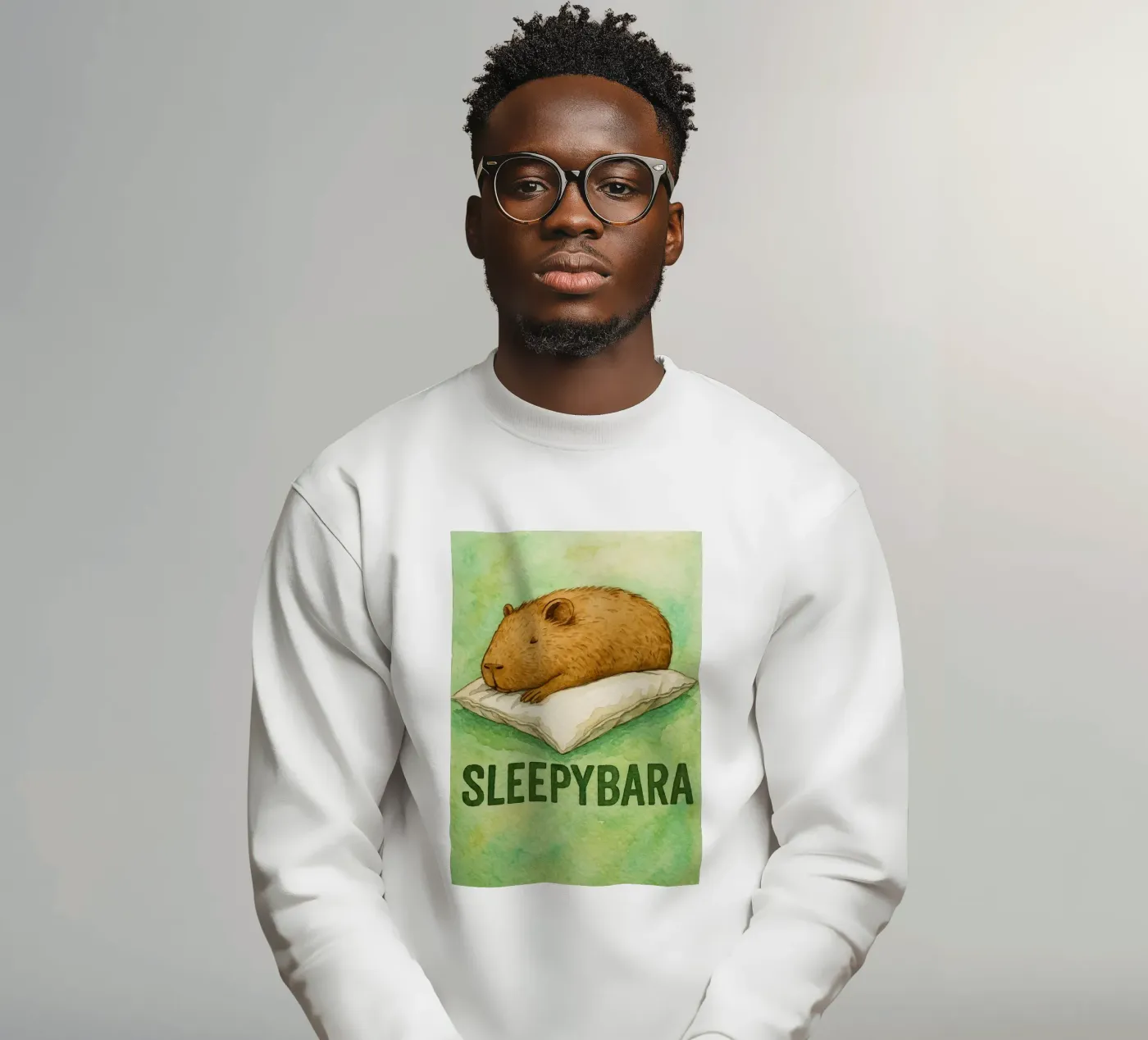 disegno di sleepybara felpa da cepeducks