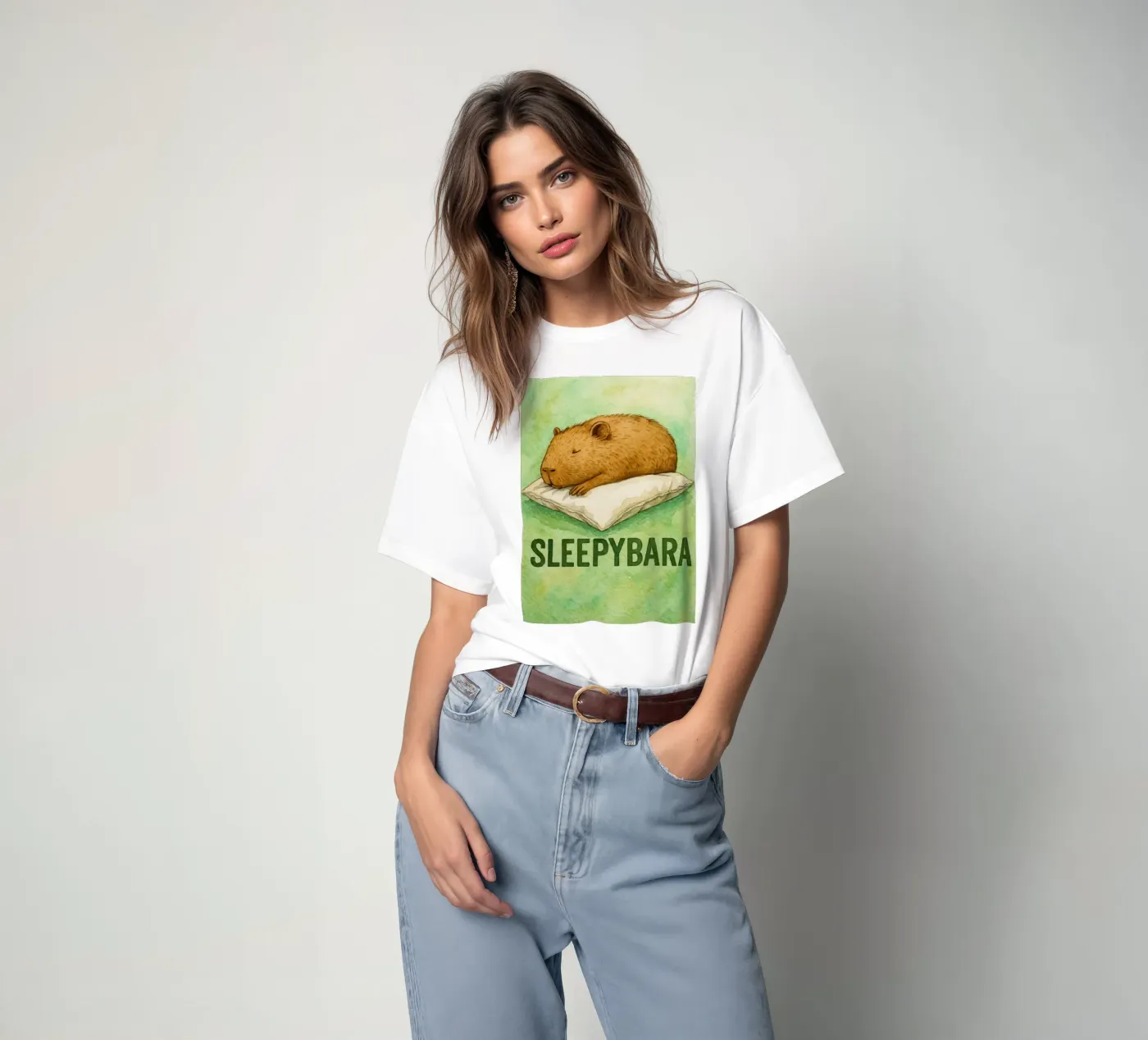 disegno di sleepybara t-shirt da cepeducks