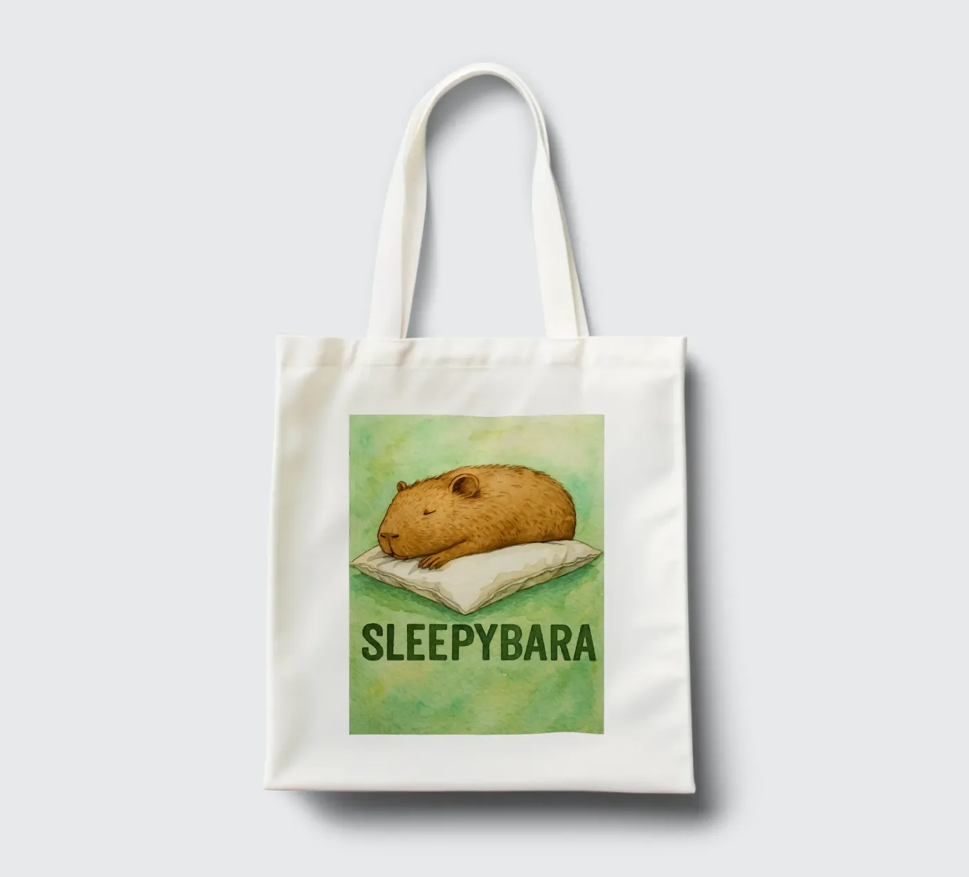sleepybara drawing tote bag by cepeducks