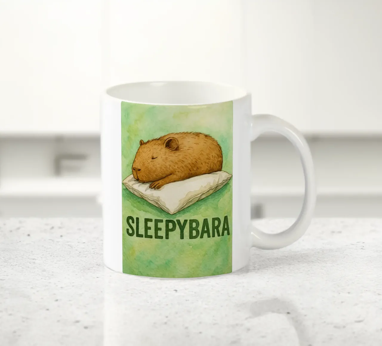 sleepybara drawing ceramic mug by cepeducks