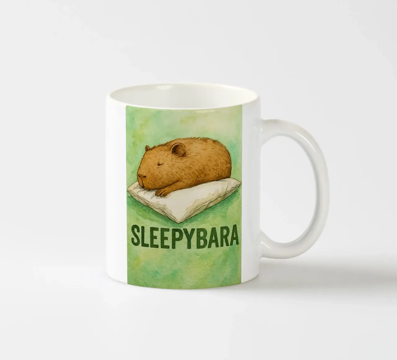 sleepybara drawing ceramic mug by cepeducks