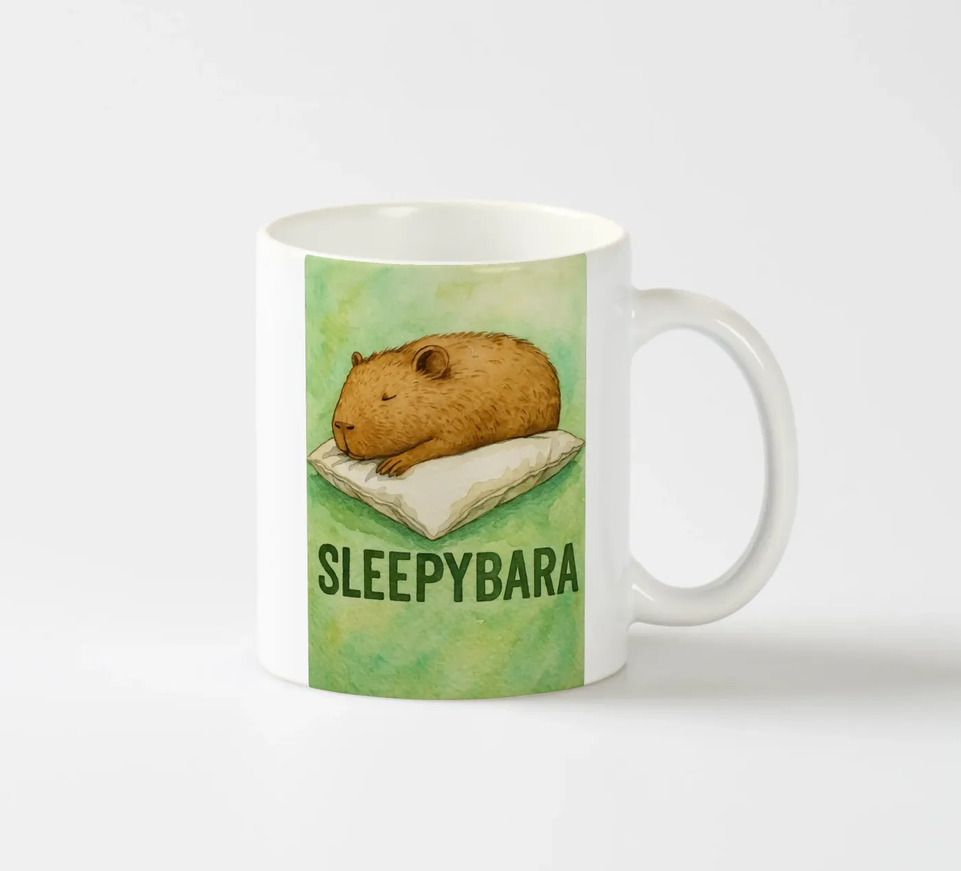 sleepybara drawing ceramic mug by cepeducks