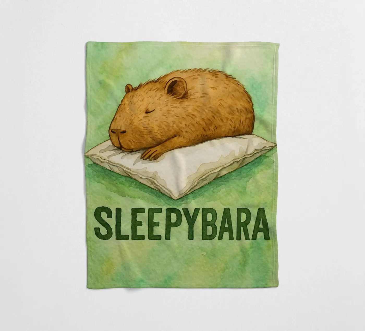 disegno di sleepybara coperta in pile da cepeducks