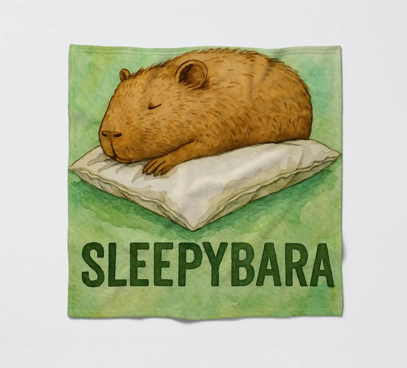 disegno di sleepybara coperta in pile da cepeducks