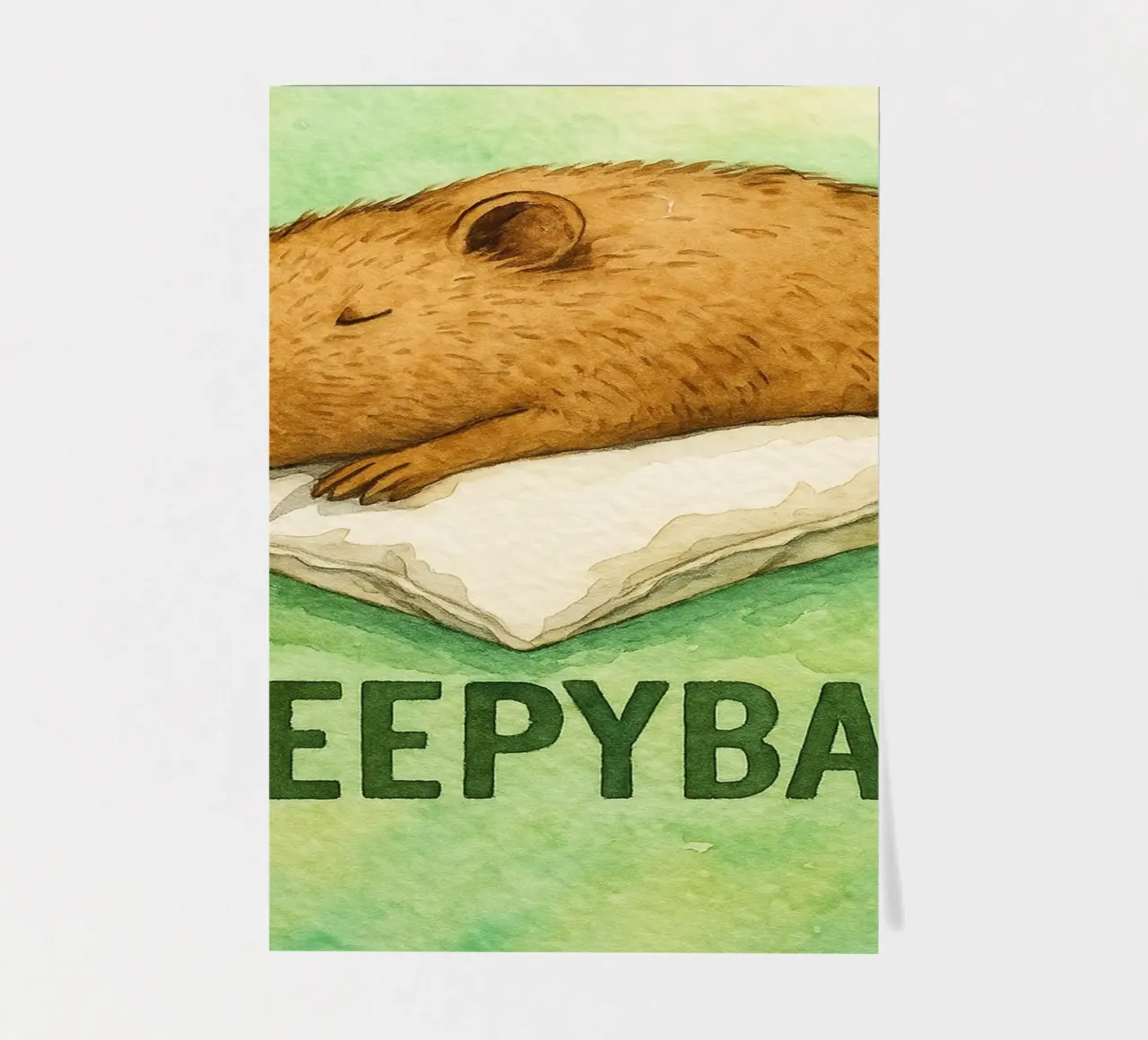 sleepybara drawing sticker sheet by cepeducks