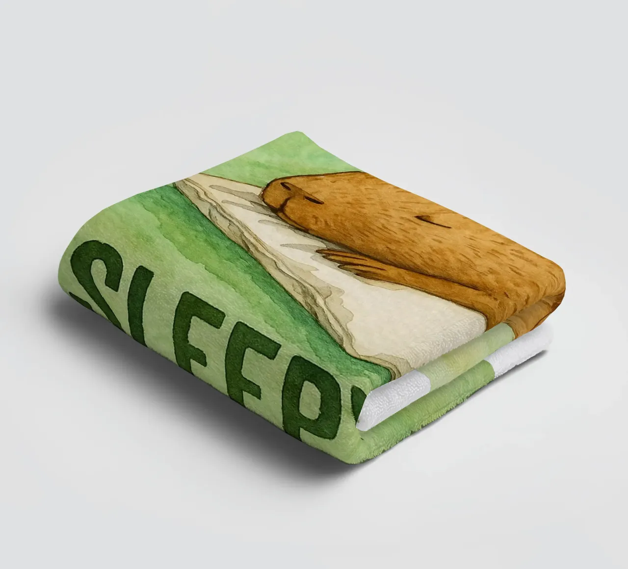 sleepybara drawing badhanddoek van cepeducks