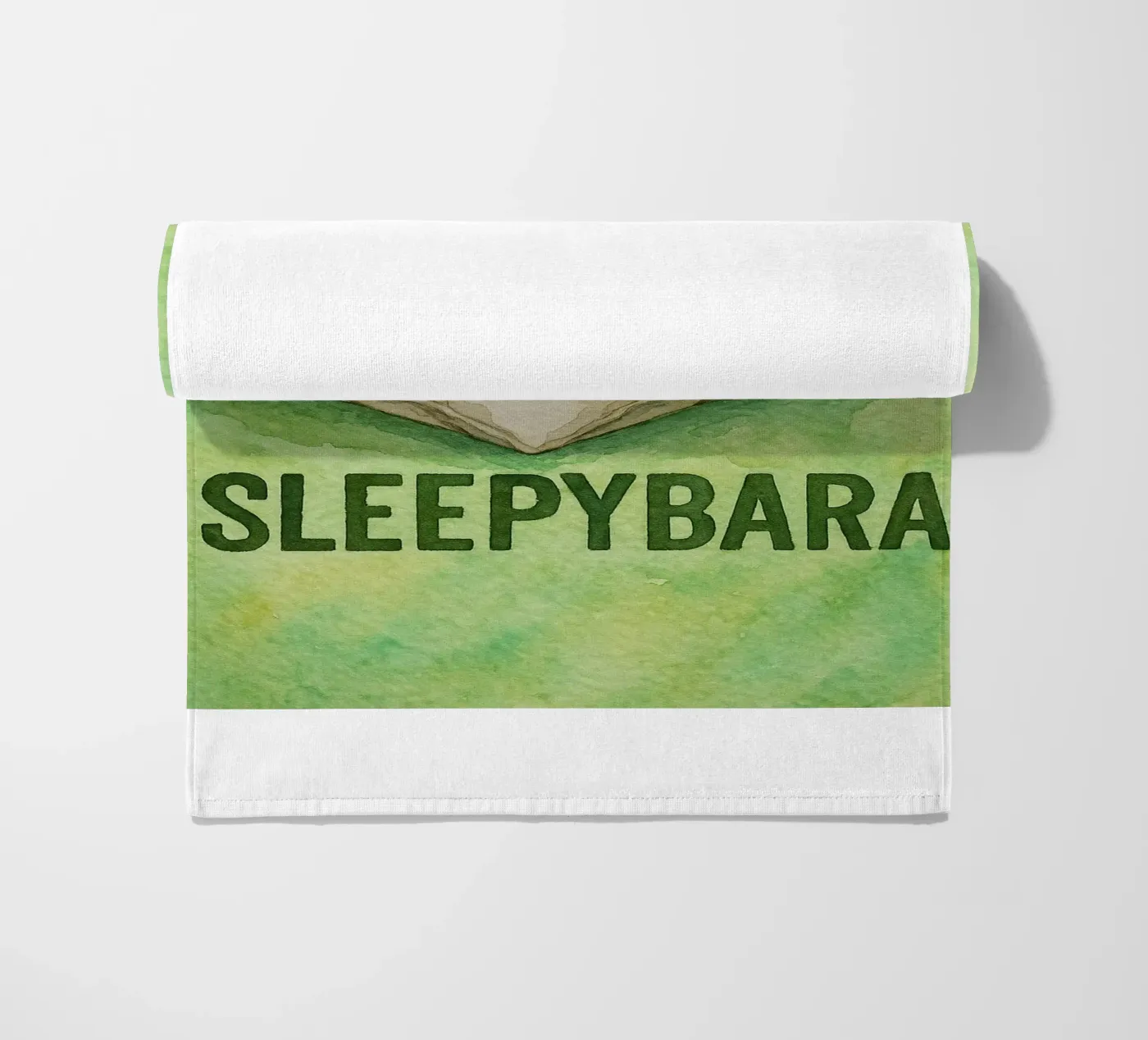 sleepybara drawing beach towel by cepeducks
