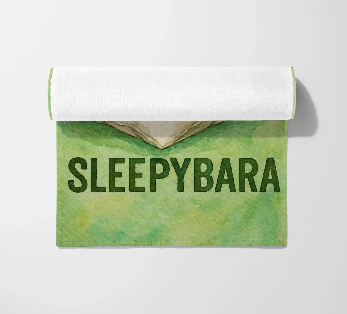 sleepybara drawing beach towel by cepeducks
