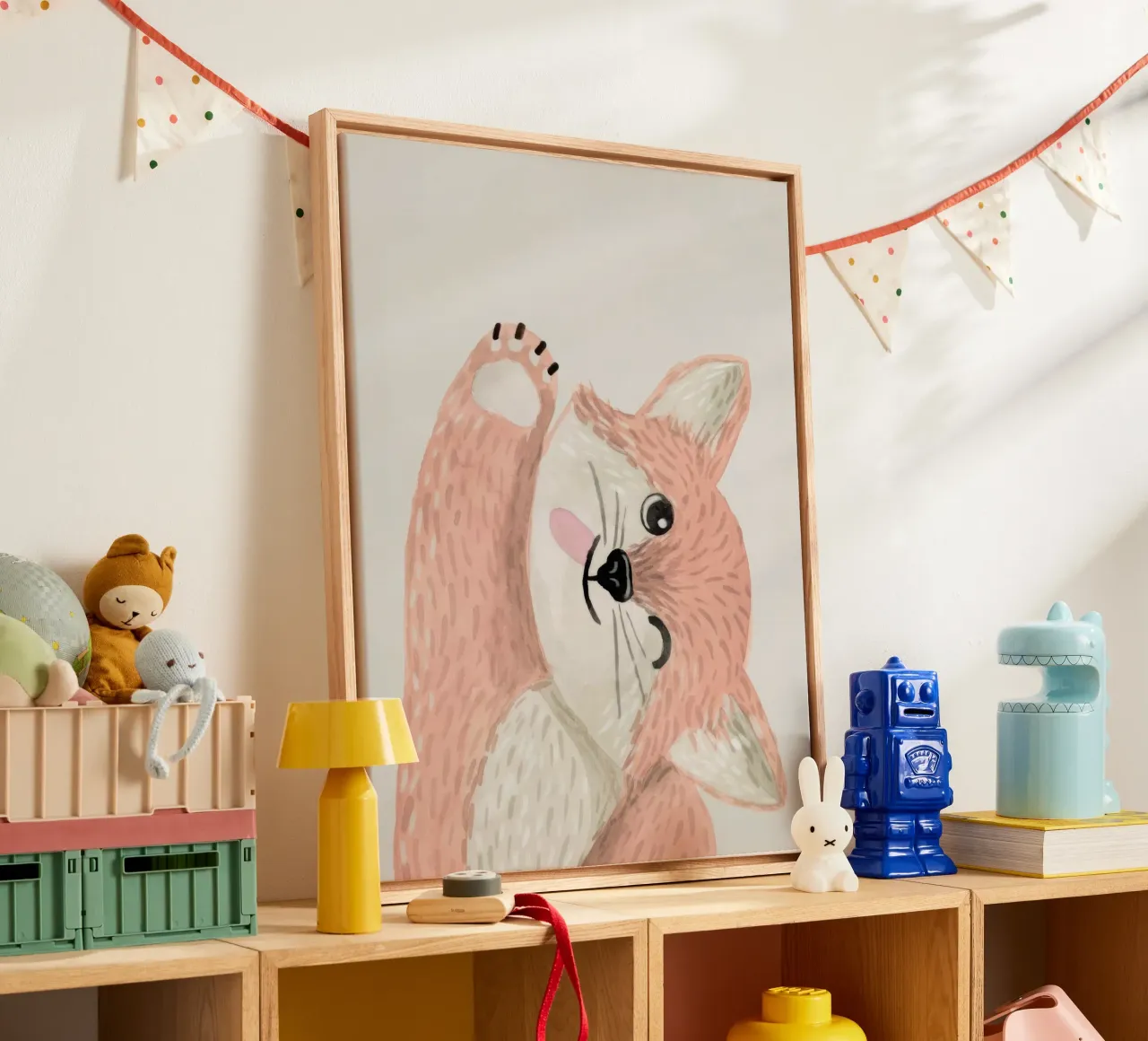 Renard flamboyant toile de Panait Ivascu