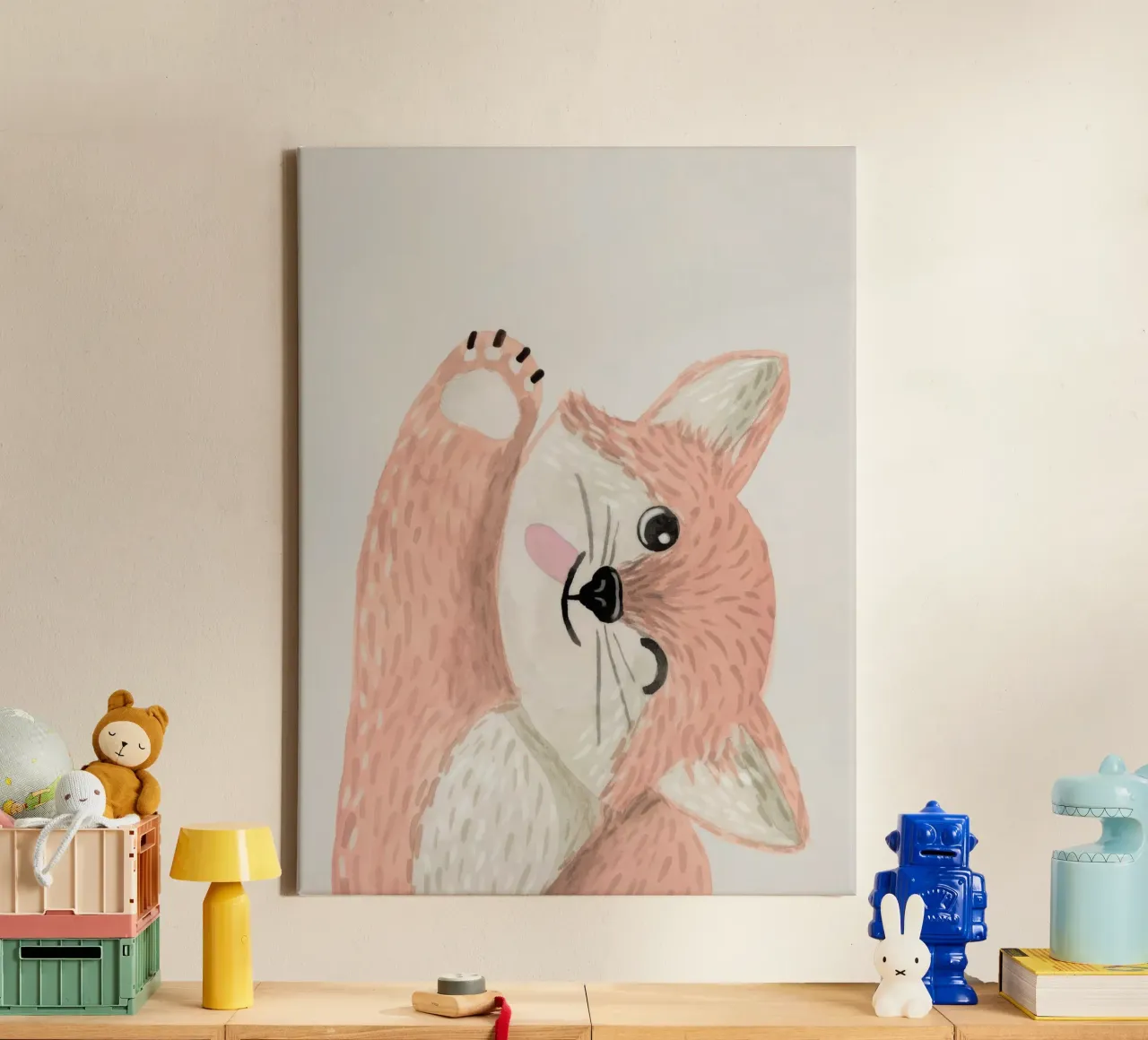 Renard flamboyant toile de Panait Ivascu