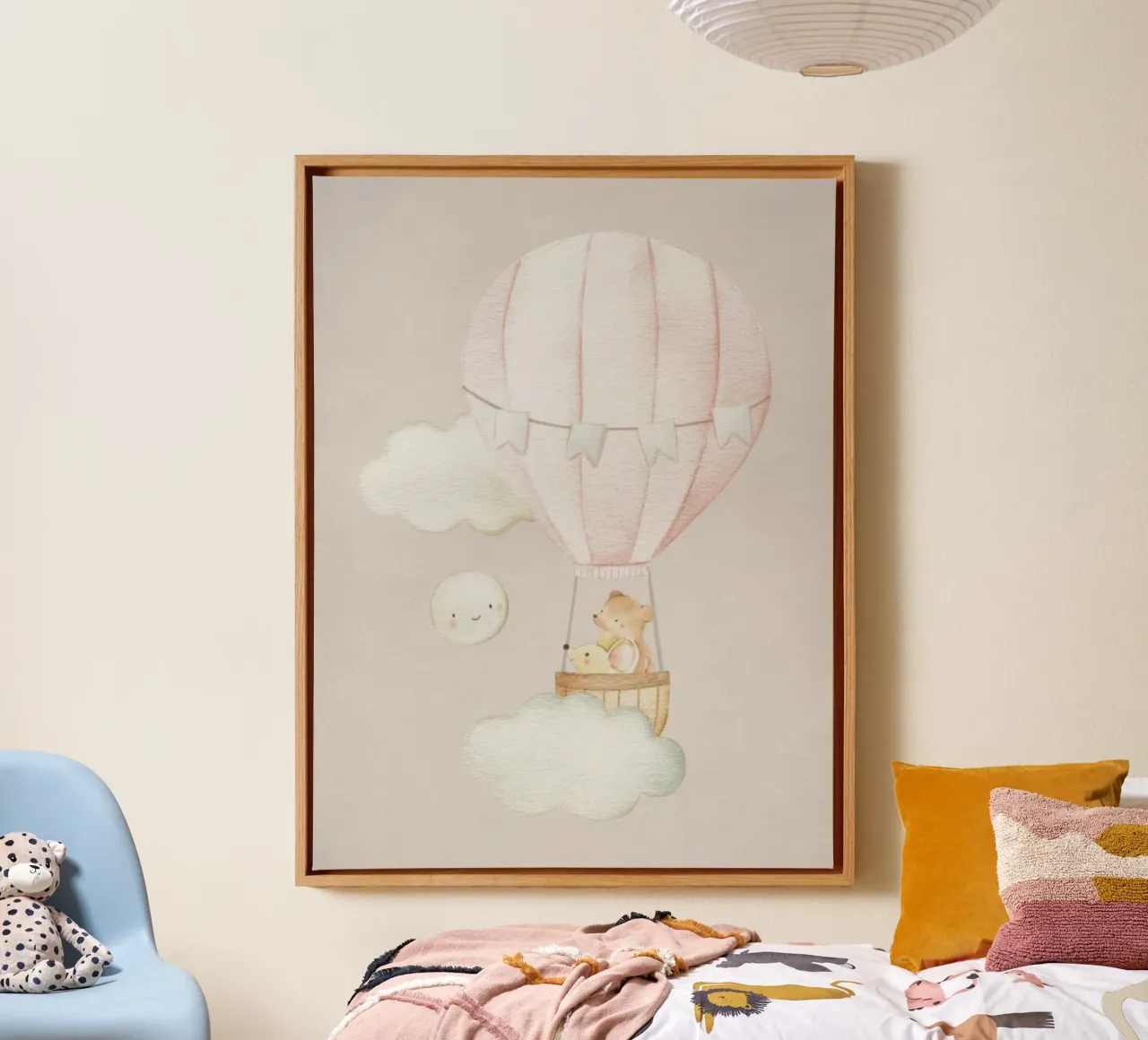 Hot Air Balloon No2 canvas with Floater frame by Panait Ivascu