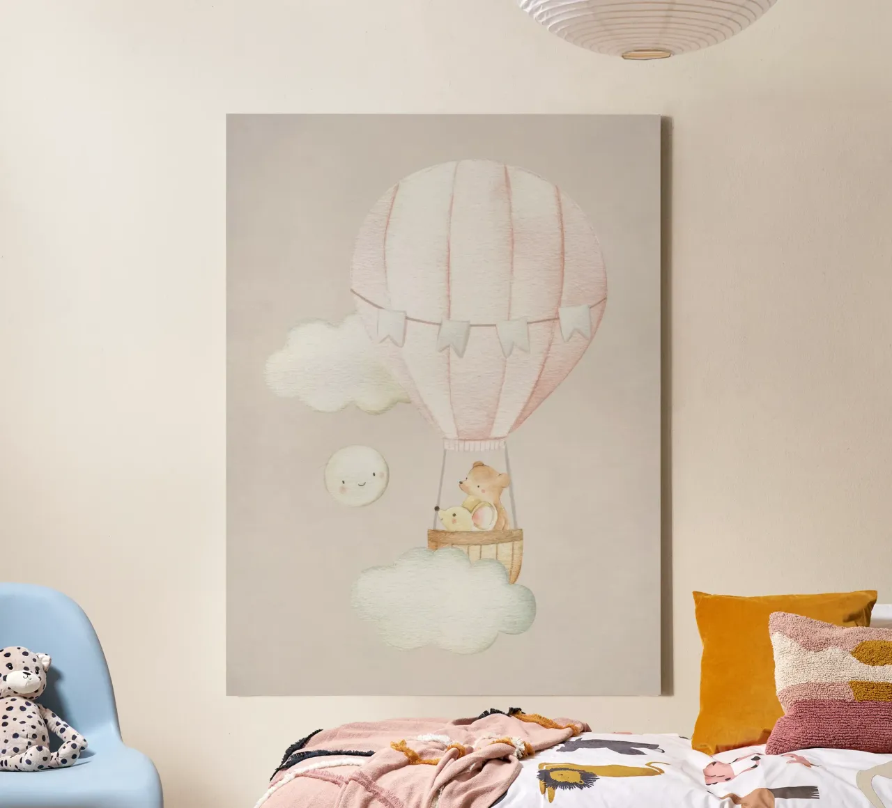 Hot Air Balloon No2 canvas with Floater frame by Panait Ivascu