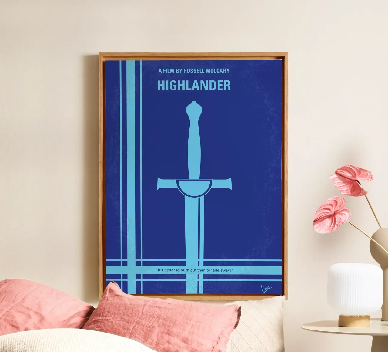 Highlander de Chungkong lienzo con Marco flotante de jammie