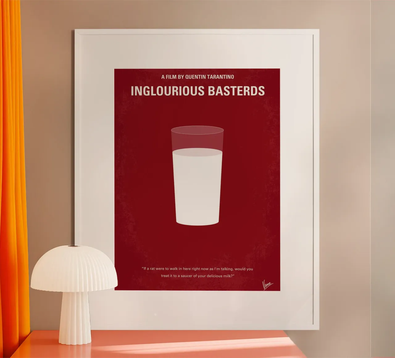 Inglourious Basterds di Chungkong poster con telaio in legno da jammie