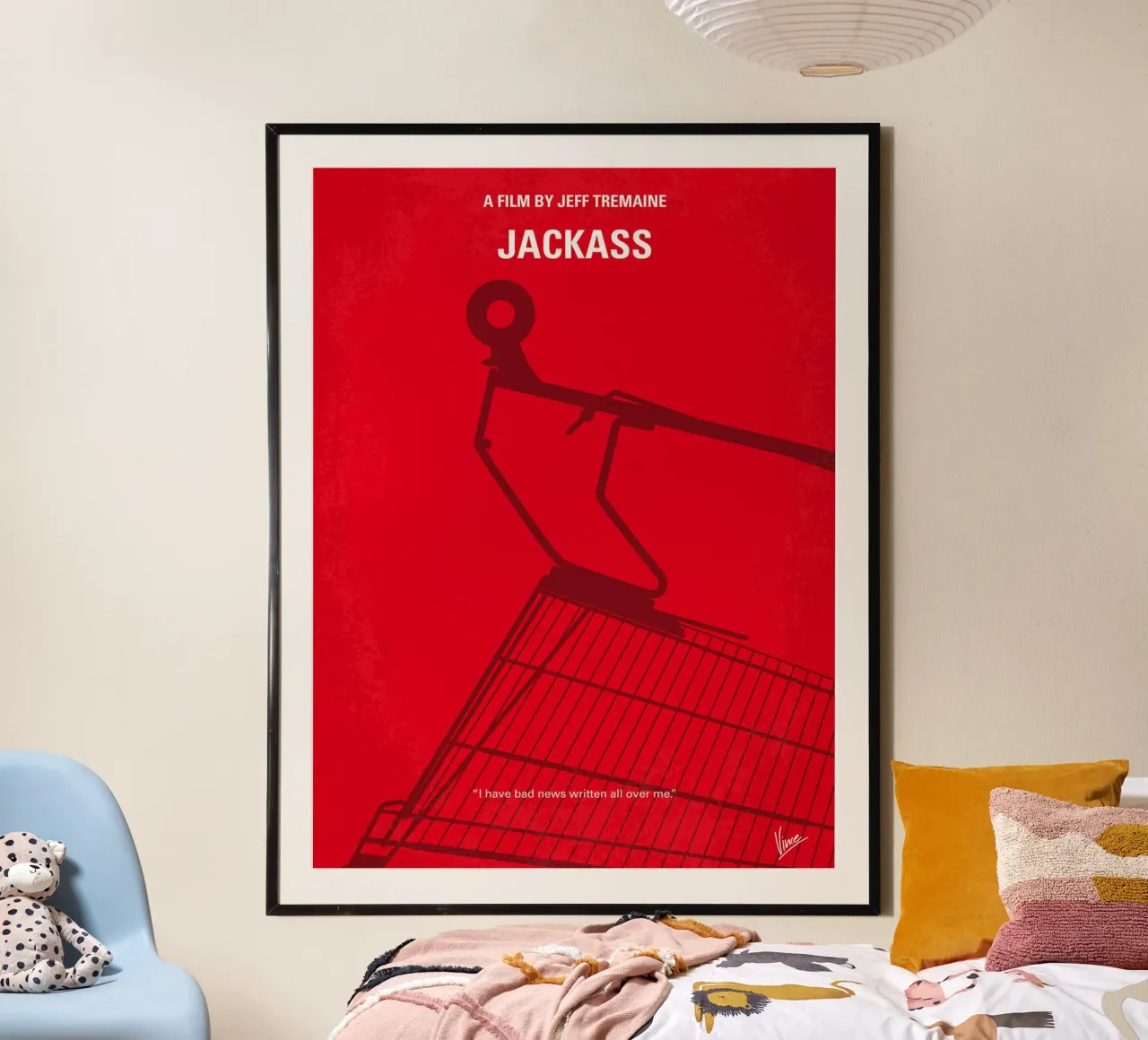 Jackass di Chungkong poster con telaio in legno da jammie