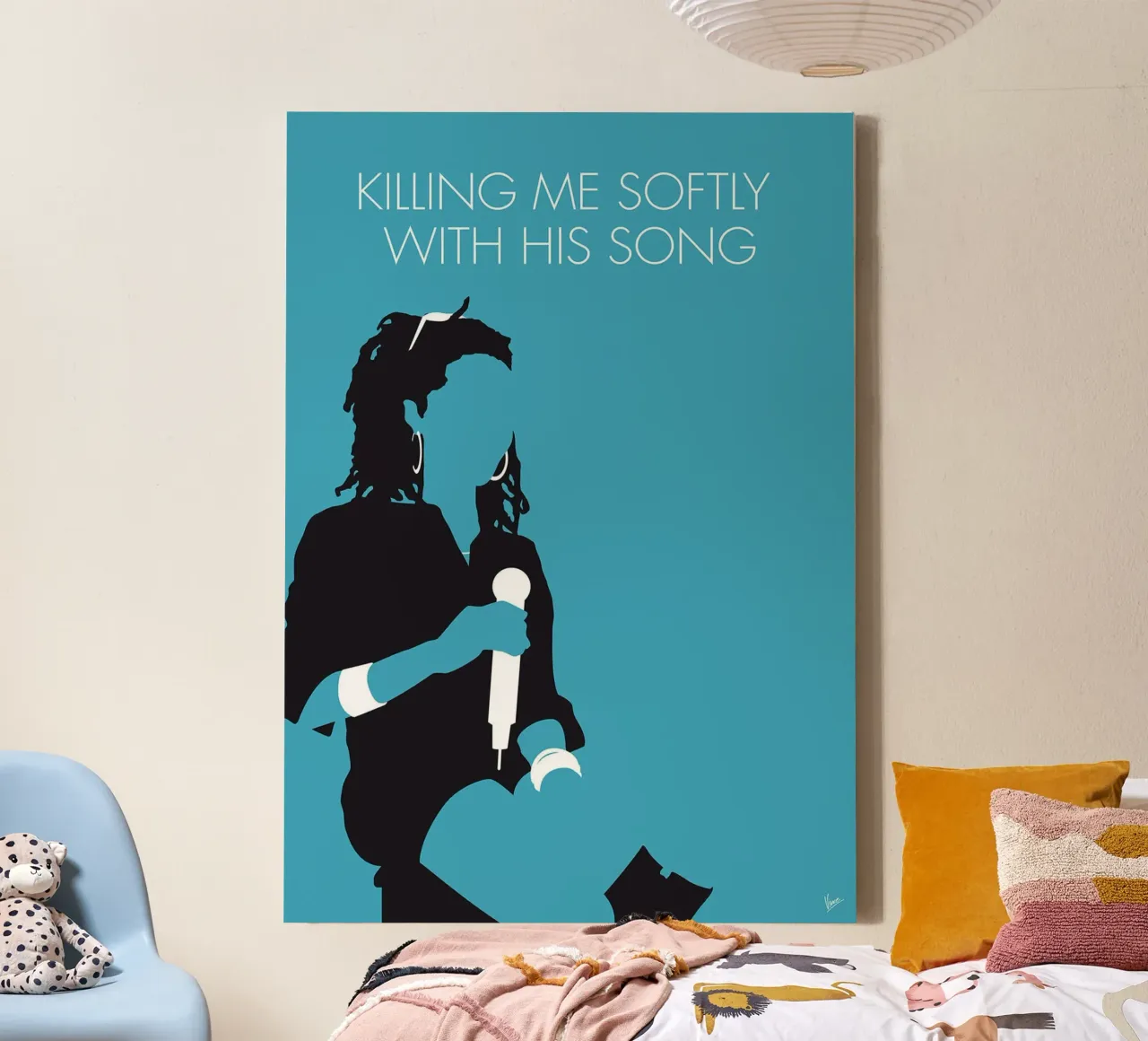Lauryn Hill - Killing Me Softly With His Song por Chungkong lienzo con Marco flotante de jammie