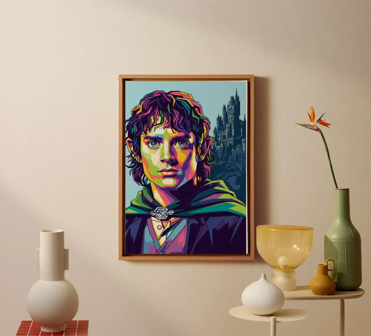 Il Signore degli Anelli - Elijah Wood #1 tela con Cornice a cassetta da Hantamrata