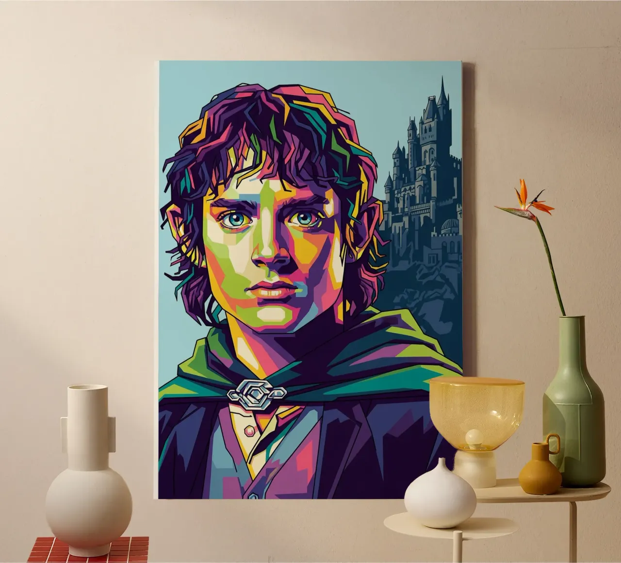 Il Signore degli Anelli - Elijah Wood #1 tela con Cornice a cassetta da Hantamrata