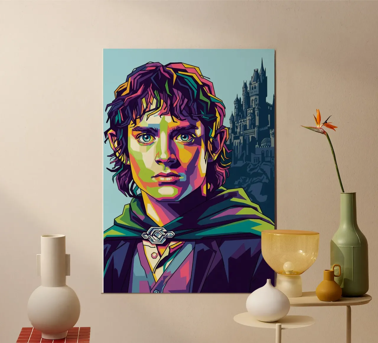Il Signore degli Anelli - Elijah Wood #1 poster con telaio in legno da Hantamrata