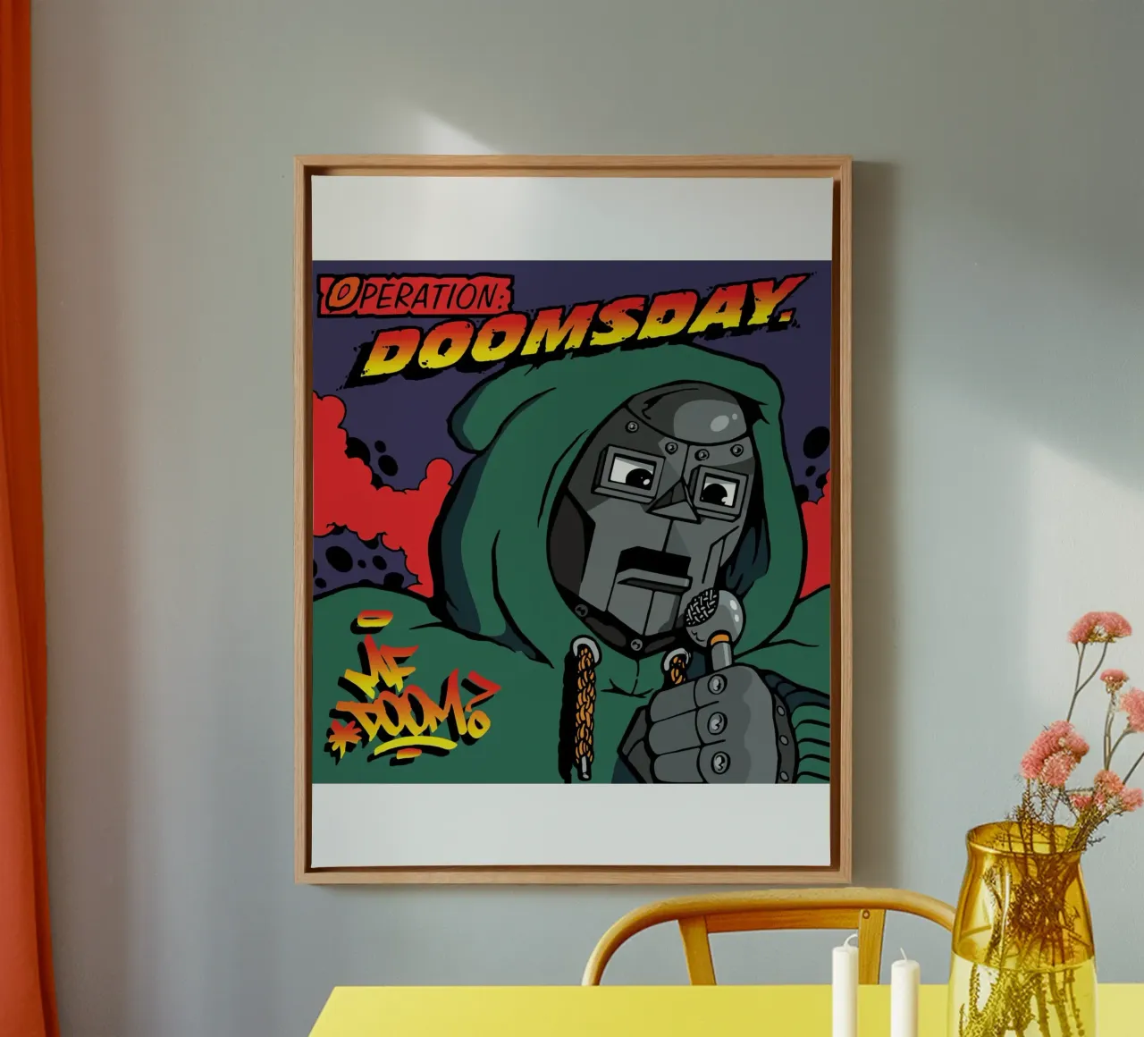 MF DOOM - Il giorno del giudizio tela con Cornice a cassetta da Jonathan Phillips