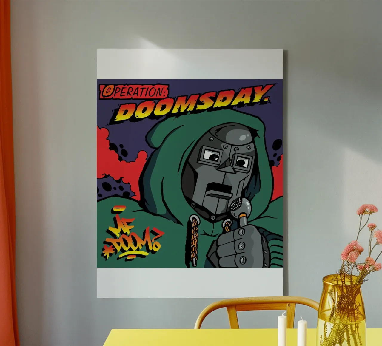 MF DOOM - Il giorno del giudizio tela con Cornice a cassetta da Jonathan Phillips