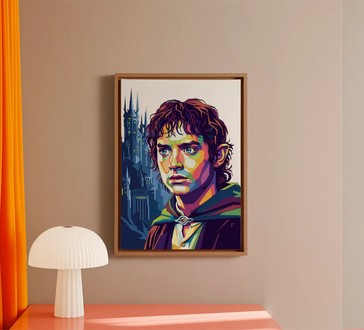 Il Signore degli Anelli - Elijah Wood tela con Cornice a cassetta da Hantamrata