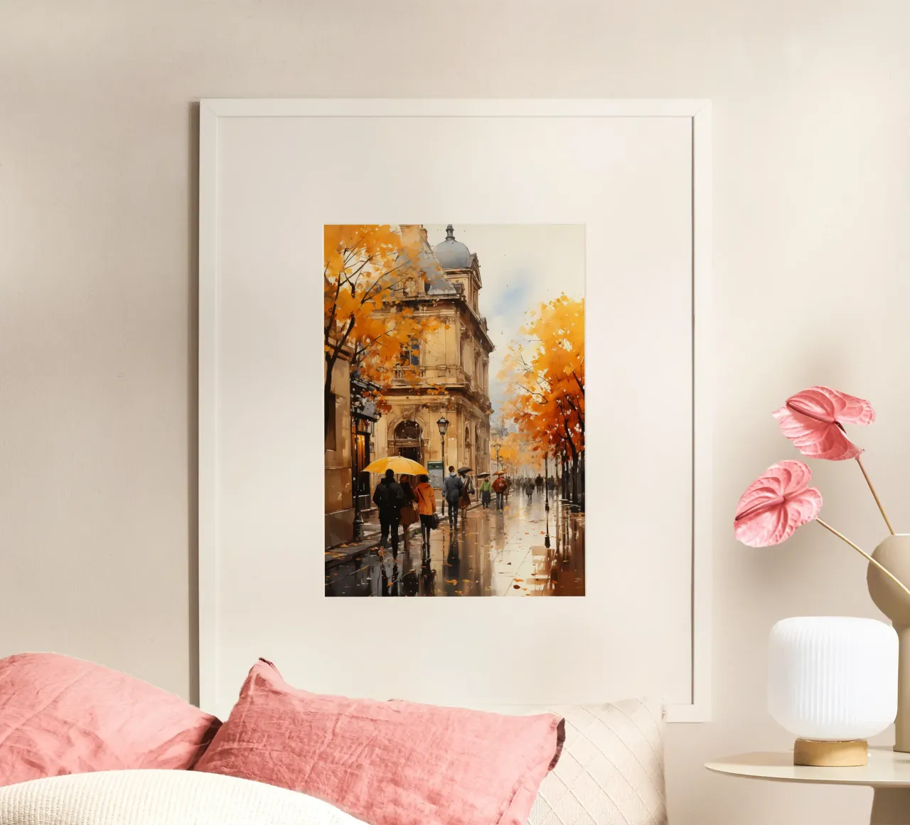 Autumn Rain poster con telaio in plastica da Artsy Bessy