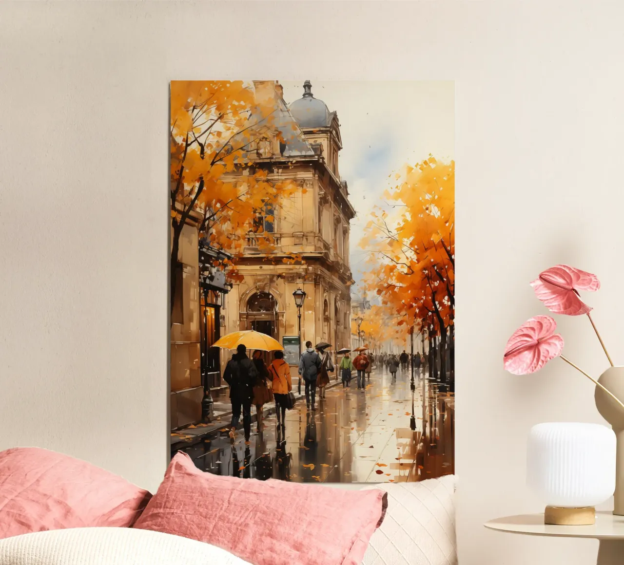 Autumn Rain poster con telaio in plastica da Artsy Bessy