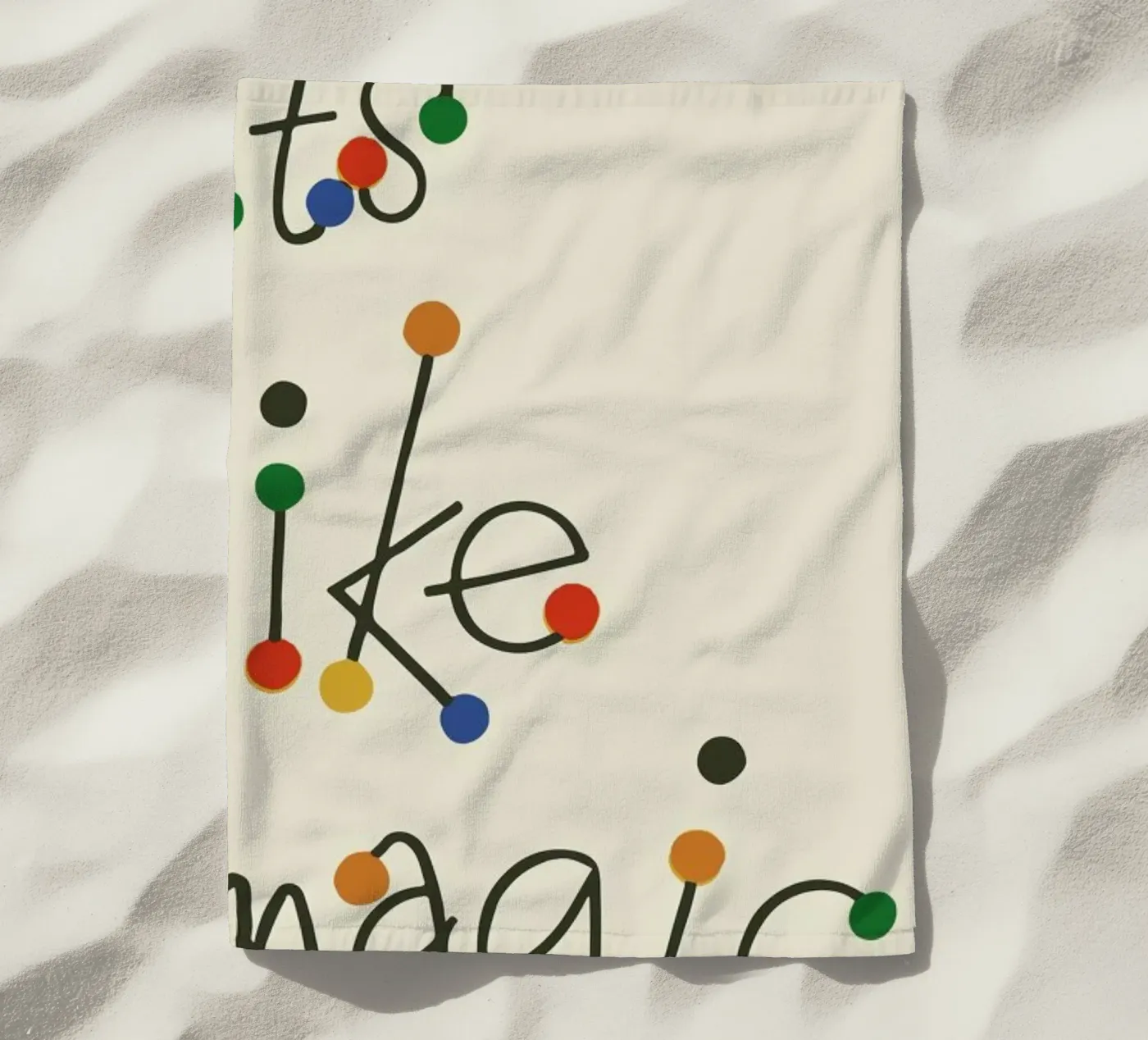 It's Like Magic beach towel by Hemingway Design
