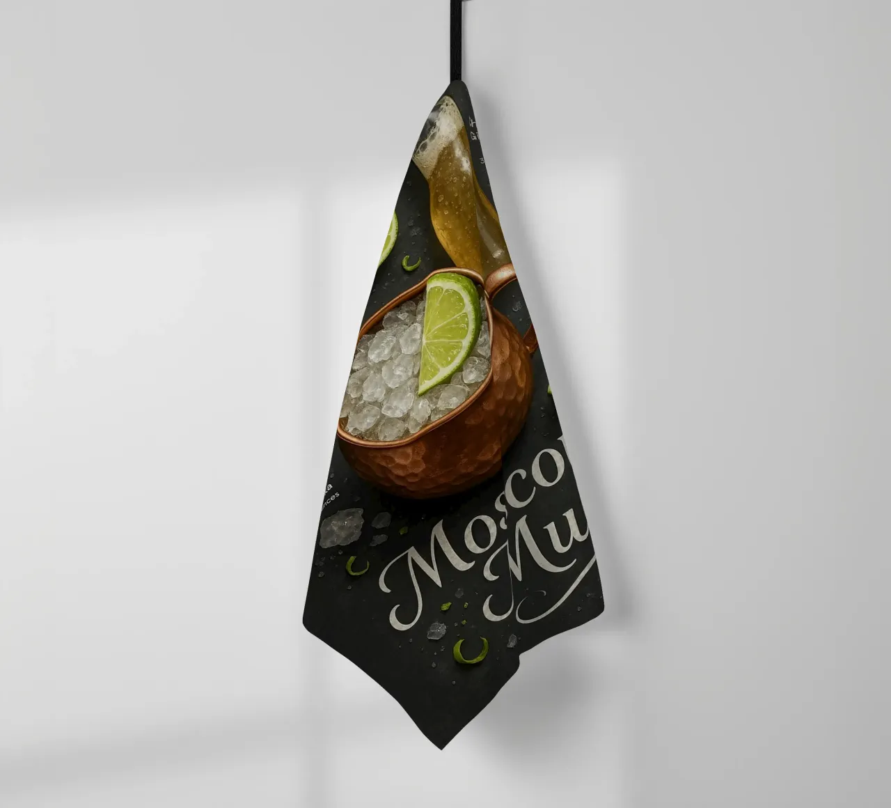 Poster Moscow Mule - Vodka, lime e tazza di rame canovaccio da cucina da mesa