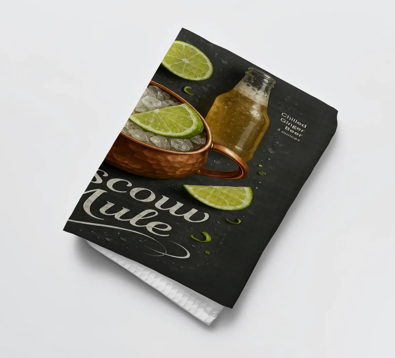 Poster Moscow Mule - Vodka, lime e tazza di rame canovaccio da cucina da mesa